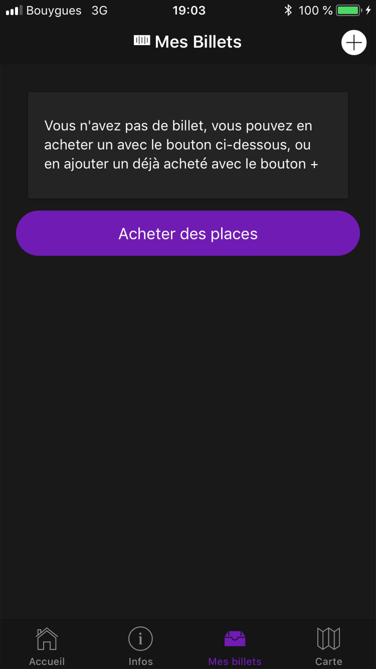 Billetterie BDE — écran de l'application