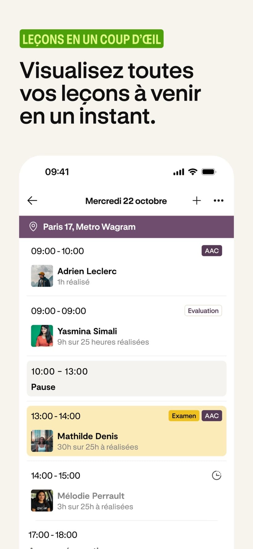 Ornikar Enseignants — planning des leçons (1)